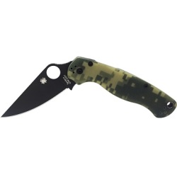 Spyderco Folding Knife - Para Military 2 - Black Blade - Camo C81gpcmobk2