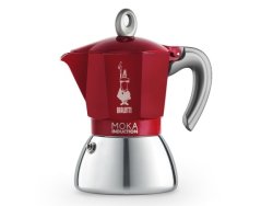Bialetti 6 Cup Induction Moka Pot Red
