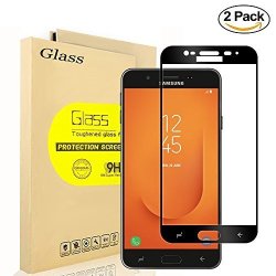2-PACK Samsung Galaxy J7 Prime 2 Screen Protector Aolander Full Coverage Tempered Glass 0.3MM 9H Anti-fingerprint Tempered Glass Screen Protector For Samsung Galaxy J7 Prime 2. Black