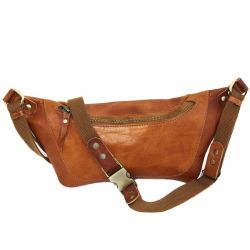 Leather Travel Pouch Moon Bag