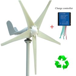 400W Wind Turbine Generator Dc 12V 24V 3 5 Blade Power Supply With Charge Controller