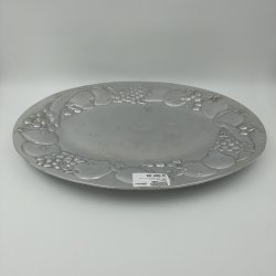 Large Oval Pewter Dish Bowl