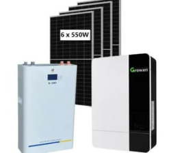 Growatt 5KVA 5000ES Inverter & 5.4KW Svolt Lithium Battery With 8 X 550W Solar Panels