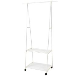 Clothes Rack With 2 Shoe Storage Shelves