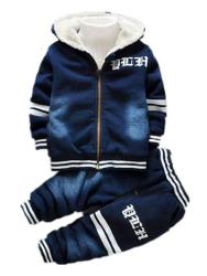 Kabeier Velvet Baby Boy Clothing Set - Blue 18M