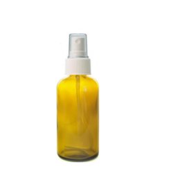 10ML Amber Glass Aromatherapy Bottle With Spritzer - White 18 410