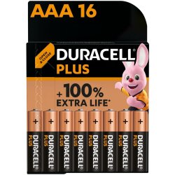 Duracell Plus AAA Batteries 16 Pack