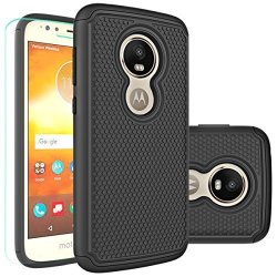 Moto E5 Play Case Moto E5 Cruise Case With HD Screen Protector Huness Durable Armor And Resilient Shock Absorption Case Cover For Motorola Moto