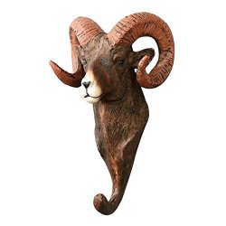 Homyl Decorative Resin Animal Head Hook Clothes Garment Jewellry Key Wall Decor - Antelope