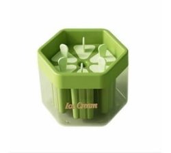 6 Grids Bpa Free Ice Lolly Moulds Diy Popsicle Ice Cream Maker - Green