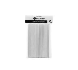 Bar Butler 3 Ply Paper Straws- White 100 Pieces