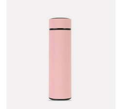 Digital Double Wall Vacuum Flask Travel Mug - Pink