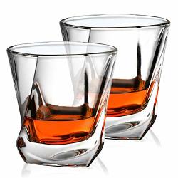 Crystal Whiskey Glasses - Imarku Old Fashioned Glasses For Whiskey Scotch Cognac Bourbon-liquor Glasses For Men women-set Of 2-LUXURY Gift Box-twisted