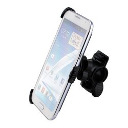 Gearonic AV-5297PUIB Bike Bicycle Handlebar Mount Back Cover Holder For Samsung Galaxy Note 2 II - Non-retail Packaging - Black