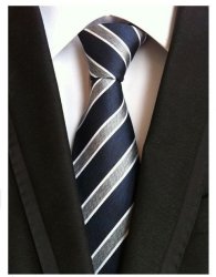 Qian Xin Ye Mens Polyester Silk Necktie - A073
