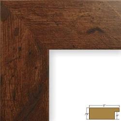 21X28 Picture Poster Frame Smooth Wood Grain Finish 2" Wide Dark Brown Rustic Pine 74004