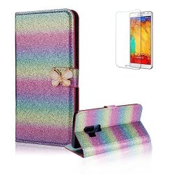 Funyye Gradient Green Butterfly Glitter Wallet Leather Case For Samsung Galaxy S9 Magnetic Flip Cover For Samsung Galaxy S9 Stand Soft Silicone Pu Leather
