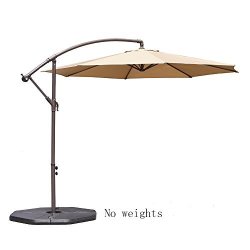 Deals On Kmt Le Papillon 10 Ft Offset Hanging Patio Umbrella Aluminum Outdoor Cantilever Umbrella Crank Lift Beige Compare Prices Shop Online Pricecheck