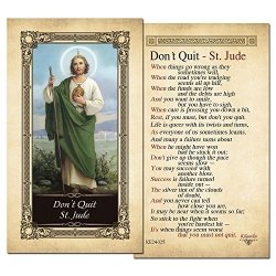 Don't Quit St. Jude Laminated Holy Card