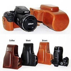 Zdmoon Leather Coffee Camera Hard Case Bag Grip For Nikon Coolpix P900S P900