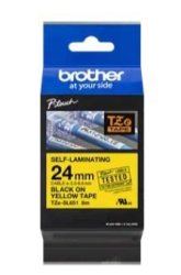 Brother TZE-SL651 Self-laminating Black On Yellow Labelling Tape 24MM Black On Yellow 8M
