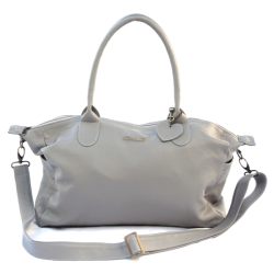 Mally Leather Bags Leather Baby Bag in Grey