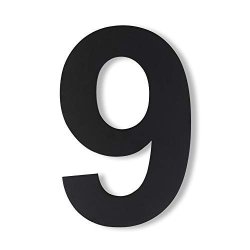 Mellewell Floating Address Number Sign House Letter B 6 inches Black Made of Stainless Steel 304 HN06B-B 