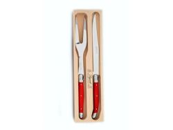 Laguiole By Andre Verdier Carving Set Set Of 2 New Red