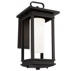 Bright Star Lighting - Black Down Facing Aluminium Lantern With Frosted Glass