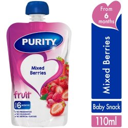 Purity Fruit Pureed Mixed Berries 110ML
