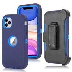 Tuff-Luv Armour-tuff Rugged Case With Removable Belt Clip For Apple Iphone 11 Pro - Navy blue