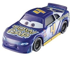 Disney Cars Pixar Jack Depost Die-cast Silver Rpm Fan With Flag Vehicle