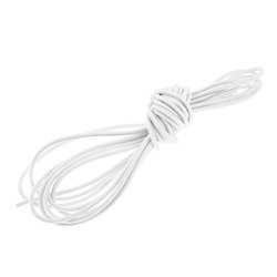 Flameer 2MM Elastic Bungee Shock Cord Marine Kayak Stretch String Rope Tent Canopy Tarp Tie Down Straps Diy Accessories - White 10M