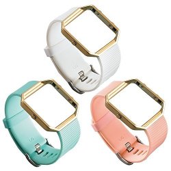 Ucai 3 Color Fitbit Blaze Bands For Women Men Replacement Accessory Fitbit Blaze Wristbands Large&small Bands For Fitbit Blaze Smart Fitness Watch No Tracker