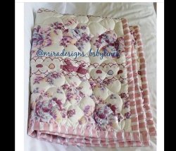 Cot Quilt Duvet For Girls Maroon Bow Vintage Inspired Camp Cot
