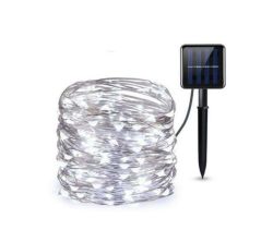 Solac Solar Powered Fairy LED String Lights 12M -white
