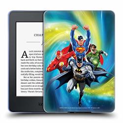 Official Justice League Dc Comics Heroes Galaxy Airbrushed Soft Gel Case Compatible For Kindle Paperwhite 1 2 3
