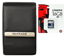Vantage Pro Leather Bag Camera With 16GB Sd Card For Canon Powershot SX600SX610SX620G9S120S200