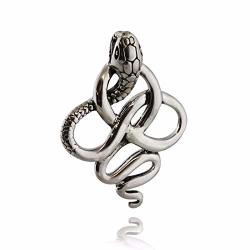 Snake Pendant - 925 Sterling Silver Infinity Knot Friendship Love Snakes - Jewelry Accessories Key Chain Bracelets Crafting Bracelet Necklace Pendants