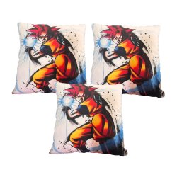 Dragon Ball Z Goku Super Saiyan 3 Couch Pillow Covers 45CM X 45CM 3 Pack