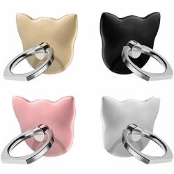 Cat Shape Phone Ring Kickstand Cute Cat Phone Ring Holder Finger Ring Grip Compatible For Iphone Xs xr xs Max Iphone X 8 8 Plus Samsung Galaxy S9 S9