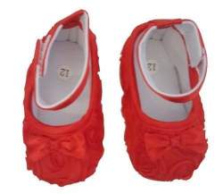 Smitten By 4AKID - Rosette Baby Shoes - Red
