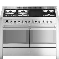 Smeg 120CM "opera" Cooker A + A Class 19930 Gas Hob Multifunction 19930 Stainless Steel