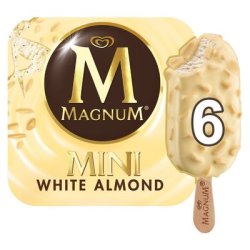 Magnum MINI White Almond Ice Cream In White Chocte Multi-pack 6 X 60ML