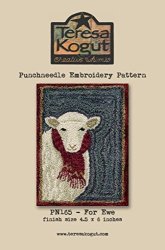 For Ewe Sheep Punchneedle Punch Needle Embroidery Teresa Kogut Pattern PN165