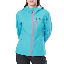 Camel Women's Outdoor Softshell Jackets Windproof Warm Jackets Color Blue Size M