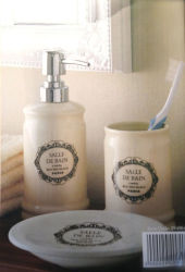 3 Piece Bathroom Accessory Set French Style