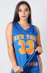 Pro Stars Unisex New York Basketball Set - Blue-orange - Blue-orange XXL