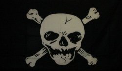 Jolly Roger Pirate Skull And Cross Bones 2'X3' Polyester Flag