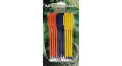Man Kung Plastic Bolts 6.5" 12 Pack Assorted Colors